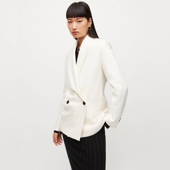 AllSaints ~ Lalia Wool-Cashmere Blend Blazer in off white - Picture 6 of 10
